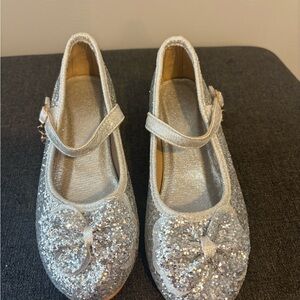 Silver Glitter Kids Shoes